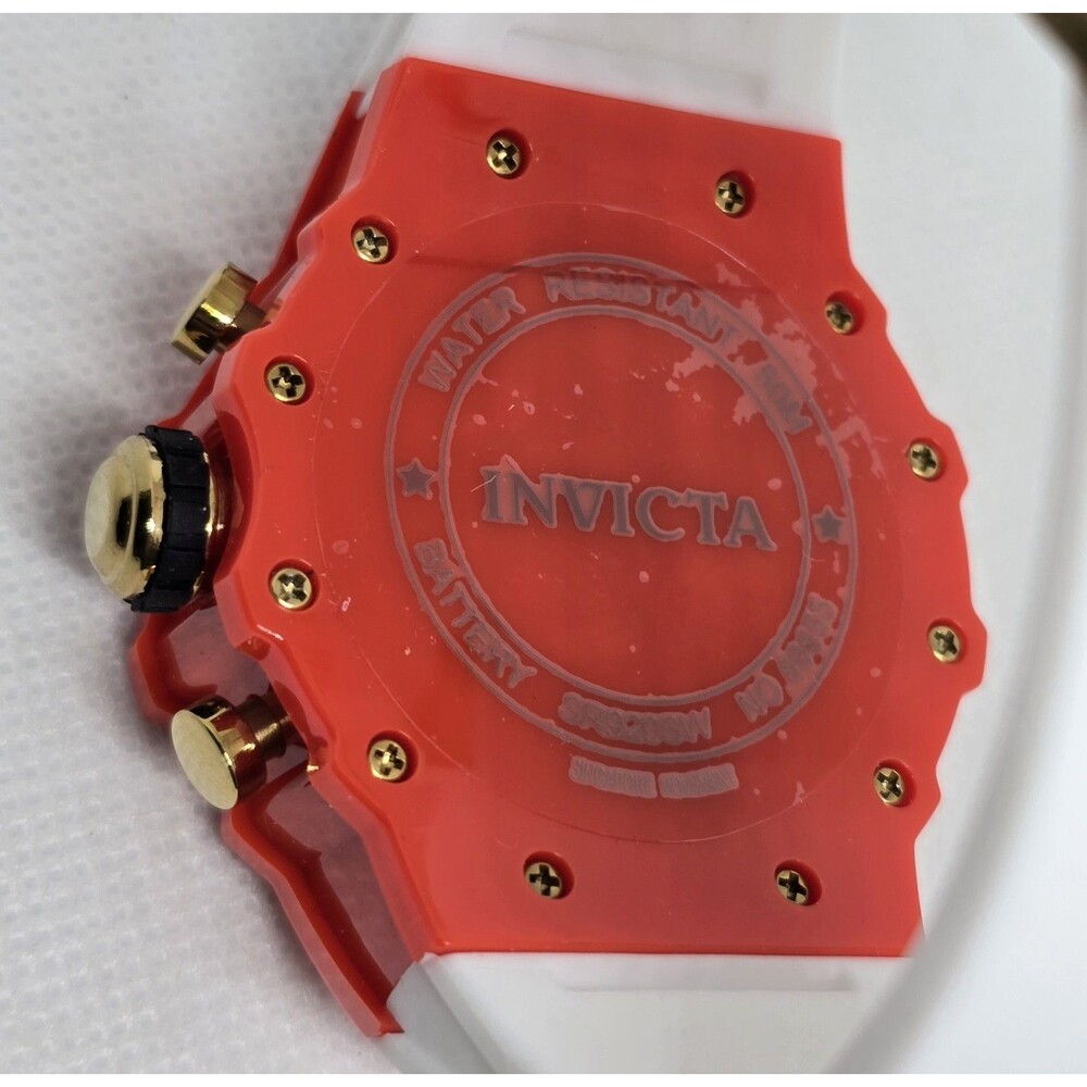 Invicta Racing Vaulthan Men's Watch 44mm White Red Gold 69655 Brand New - Picture 7 of 7